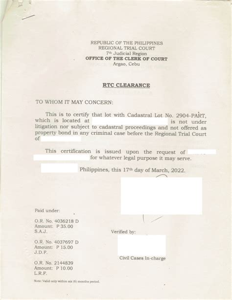 Municipal Trial Court Certificate of Clearance: A Comprehensive .